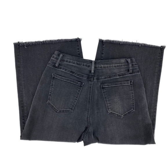 Evidnt Los Angeles Black Wide Leg Ankle Cropped Pants Jeans - Picture 4 of 5